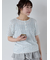 小花柄ヘンリーネックカットソー