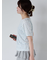 小花柄ヘンリーネックカットソー