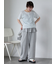 小花柄ヘンリーネックカットソー