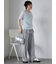 小花柄ヘンリーネックカットソー