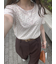 小花柄ヘンリーネックカットソー