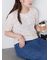 小花柄ヘンリーネックカットソー
