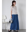 小花柄ヘンリーネックカットソー