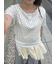 小花柄ヘンリーネックカットソー