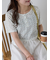 小花柄ヘンリーネックカットソー