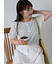 小花柄ヘンリーネックカットソー