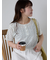 小花柄ヘンリーネックカットソー