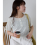 小花柄ヘンリーネックカットソー