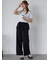 小花柄ヘンリーネックカットソー