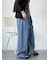 ヴィンテージ加工イージーデニムパンツ