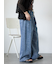 ヴィンテージ加工イージーデニムパンツ