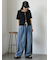 ヴィンテージ加工イージーデニムパンツ