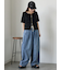 ヴィンテージ加工イージーデニムパンツ