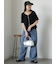 ヴィンテージ加工イージーデニムパンツ