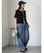 ヴィンテージ加工イージーデニムパンツ