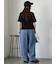 ヴィンテージ加工イージーデニムパンツ