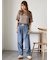 ヴィンテージ加工イージーデニムパンツ