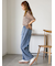 ヴィンテージ加工イージーデニムパンツ