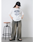 ヴィンテージ加工イージーデニムパンツ