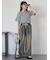 ヴィンテージ加工イージーデニムパンツ