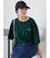 ロゴ刺繍フレア袖カットソー