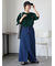 ロゴ刺繍フレア袖カットソー