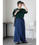 ロゴ刺繍フレア袖カットソー
