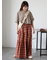 ロゴ刺繍フレア袖カットソー