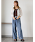 シャーリングバンドカラーブラウス