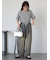 リブメローボーダーカットソー