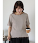リブメローボーダーカットソー