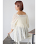 2WAYオフショルシアーブラウス