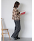 ワンタックストレートデニムパンツ