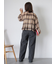ワンタックストレートデニムパンツ