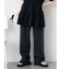 ワンタックストレートデニムパンツ