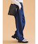 ワンタックストレートデニムパンツ