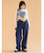 ワンタックストレートデニムパンツ