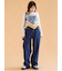 ワンタックストレートデニムパンツ