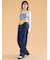 ワンタックストレートデニムパンツ