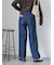 ワンタックストレートデニムパンツ