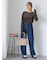 ワンタックストレートデニムパンツ