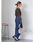 ワンタックストレートデニムパンツ