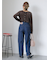 ワンタックストレートデニムパンツ
