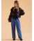 ワンタックストレートデニムパンツ