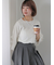 袖リボンカットソー