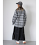 2WAY袖チェックオーバーシャツ