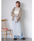 2WAY袖チェックオーバーシャツ