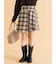 アシメプリーツミニスカート