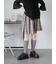 アシメプリーツミニスカート
