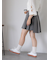 アシメプリーツミニスカート